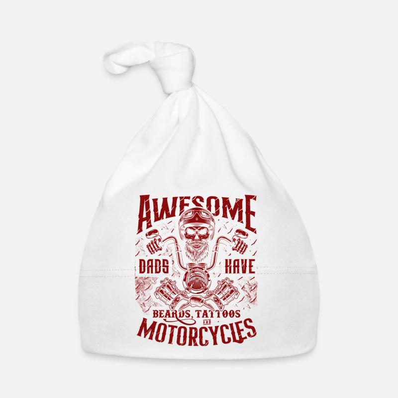 Biker Dads Have Tattoos Beards Ride Motorcycles Organic Baby Cap