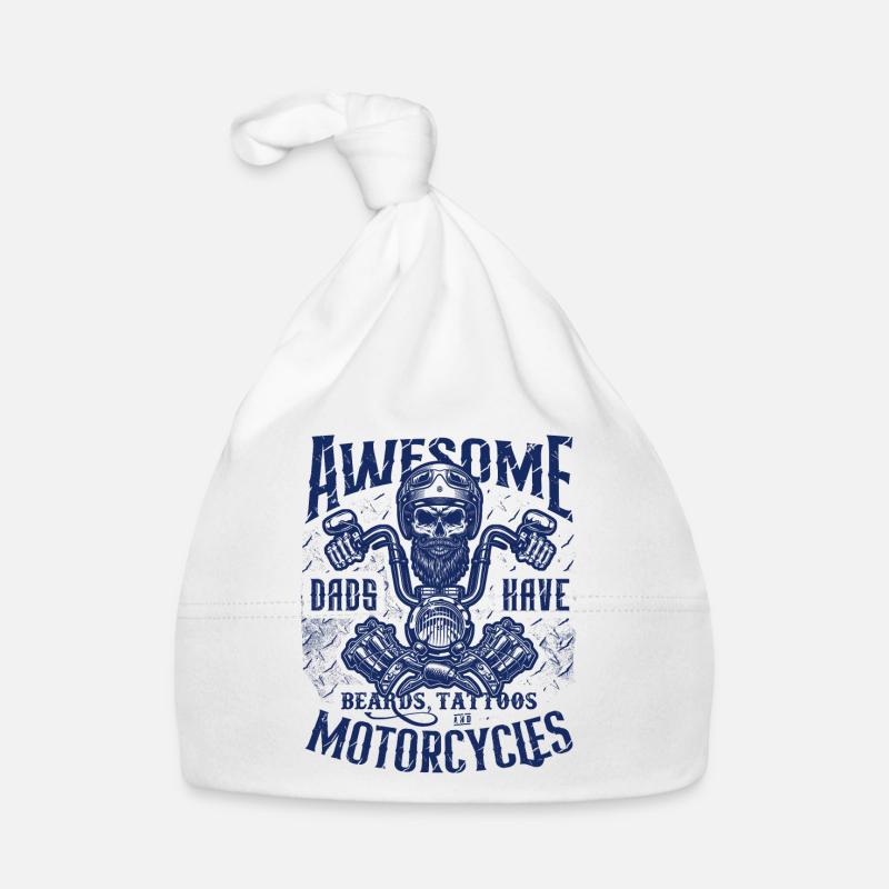 Biker Dads Have Tattoos Beards Ride Motorcycles Organic Baby Cap