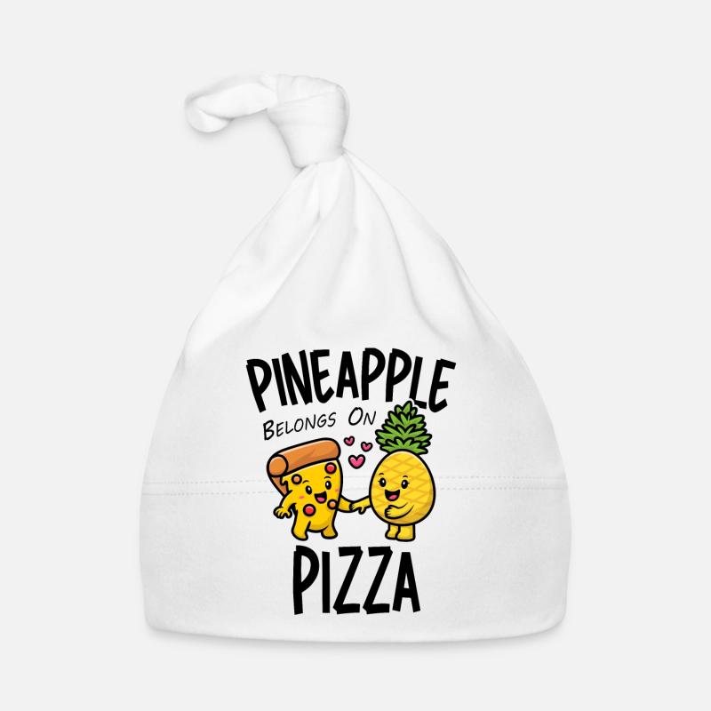 L’ananas appartient à la pizza Drôle de nourriture Bonnet bio Bébé