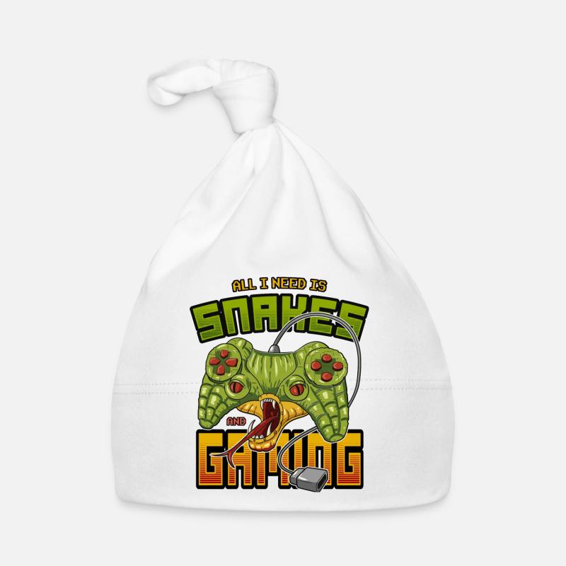 All I Need Is Snakes & Gaming Snake Video Game Organic Baby Cap