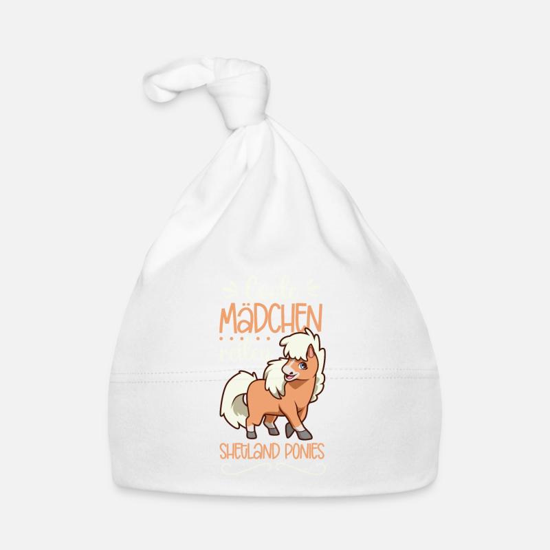 Coole Mädchen reiten Shetland Pony Baby Bio-Mütze