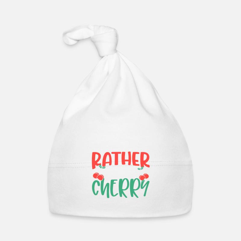 I would rather eat a cherry - Kirschen Baby Bio-Mütze