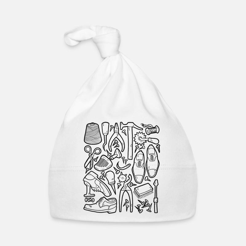Cobbler, Shoemaker Doodles - lasts, tools Organic Baby Cap