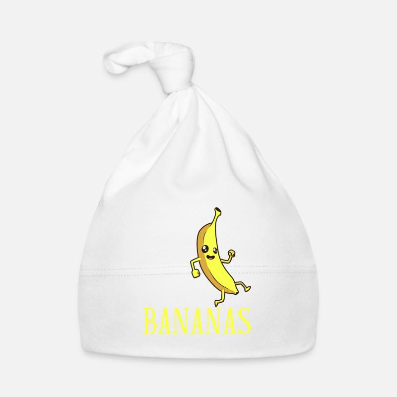 Eh bien, c’est les bananes - Banane - Bonnet bio Bébé - blanc
