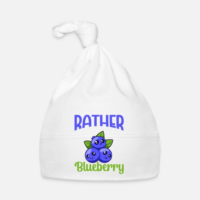 I would rather eat a blueberry - Blaubeere Baby Bio-Mütze