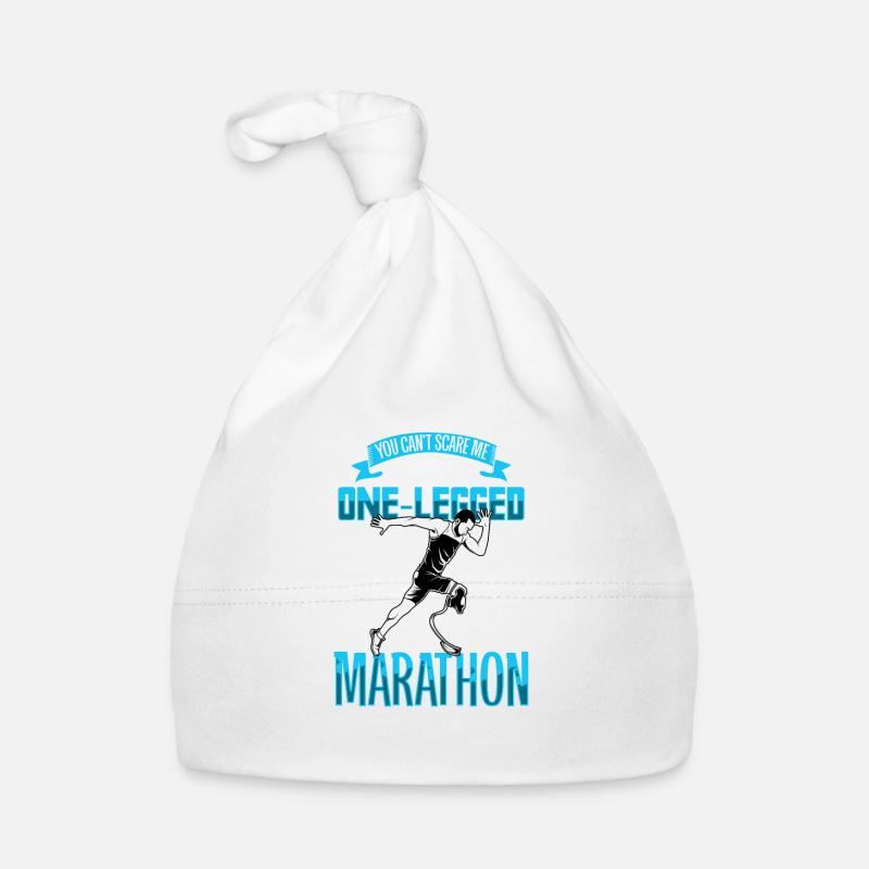 Coureur de marathon intrépide avec course prothétique Bonnet bio Bébé
