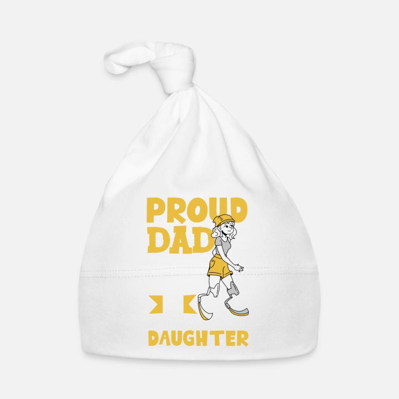 Proud father - prosthetic leg Organic Baby Cap