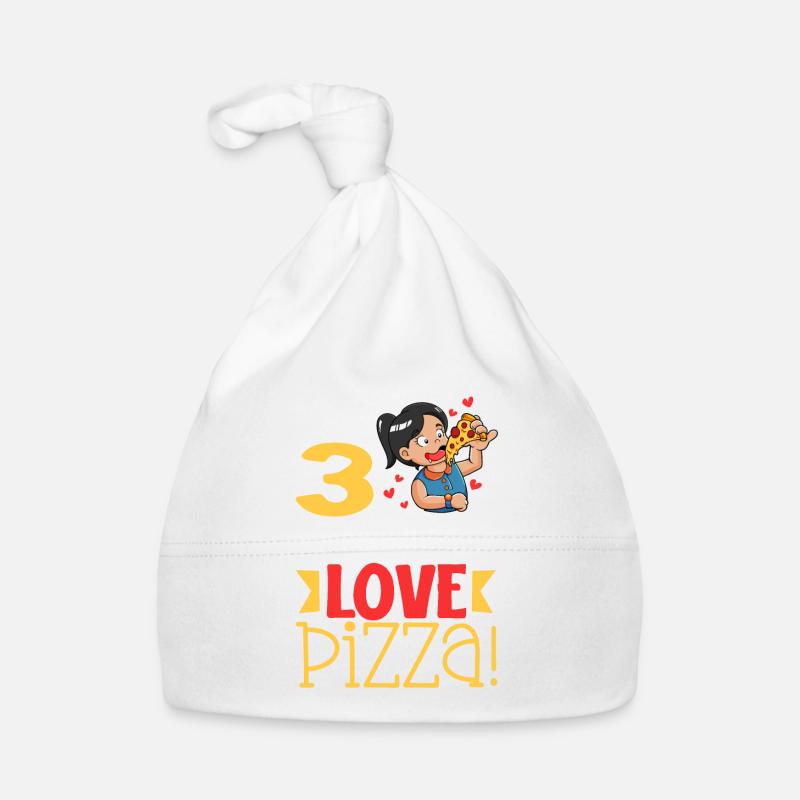 Ich bin 3 - Mädchen Pizza Baby Bio-Mütze