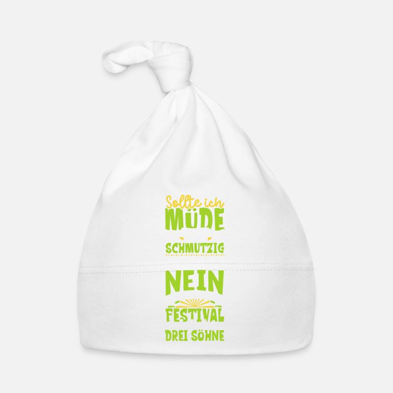 Müde und schmutzig - drei Söhne Baby Bio-Mütze