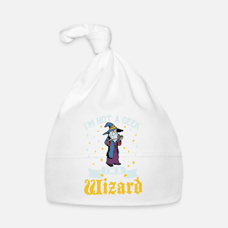 No Geek - D20 RPG Character - Wizard Organic Baby Cap