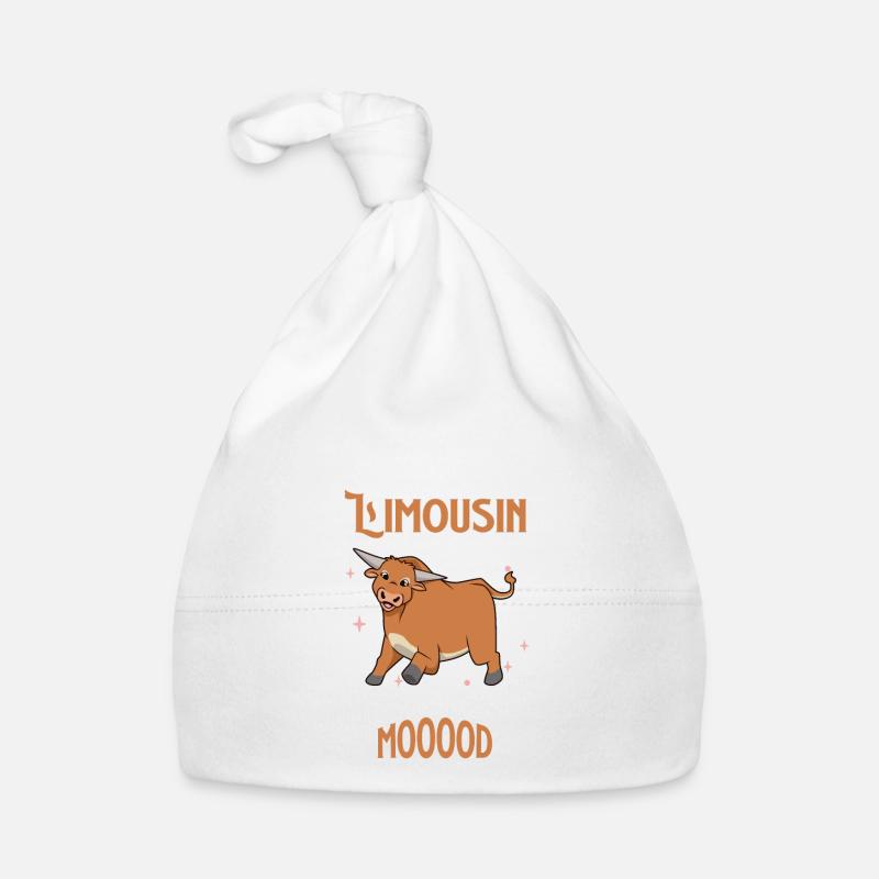 Pas d’humeur - Limousin - Bonnet bio Bébé - blanc