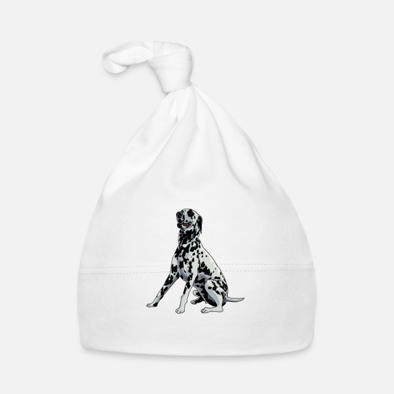 Dessin de chien - Dalmatien Bonnet bio Bébé