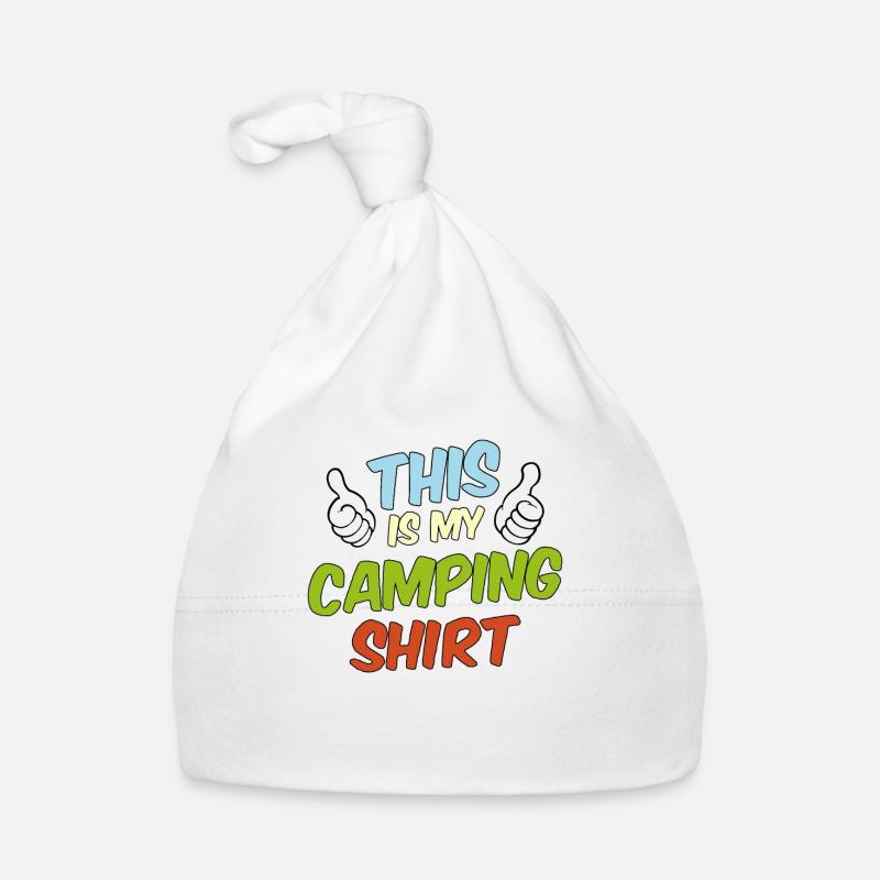 C’est ma chemise de camping, déclaration disant - Bonnet bio Bébé - blanc