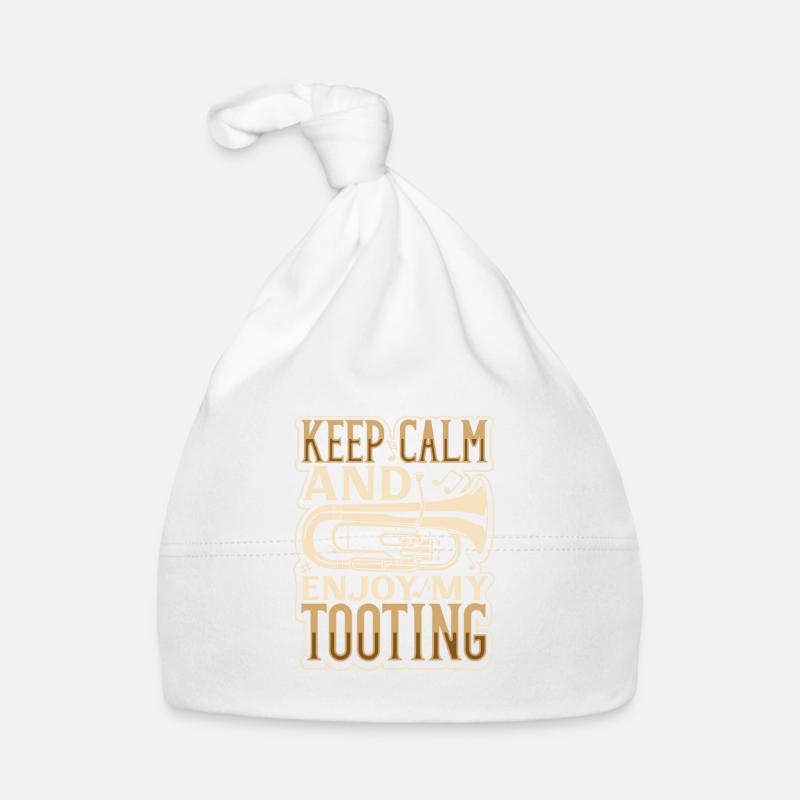 Enjoy my tooting - Euphonium - Bonnet bio Bébé - blanc