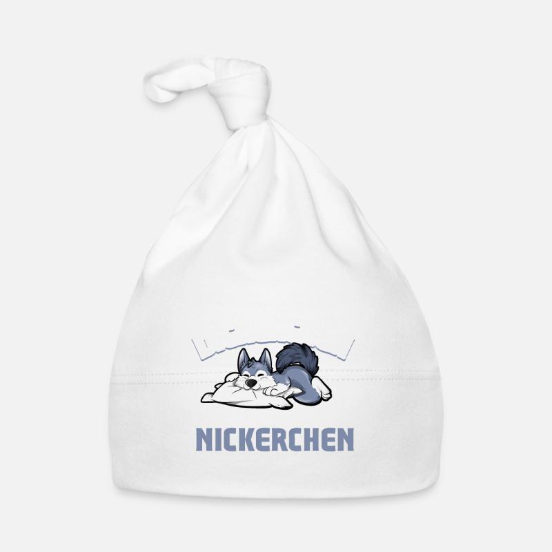 Wolf - Das Dickerchen macht ein Nickerchen - Baby Bio-Mütze - Weiß