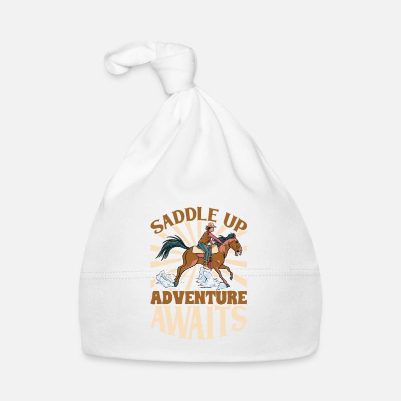 Saddle up - adventure awaits - horses Organic Baby Cap