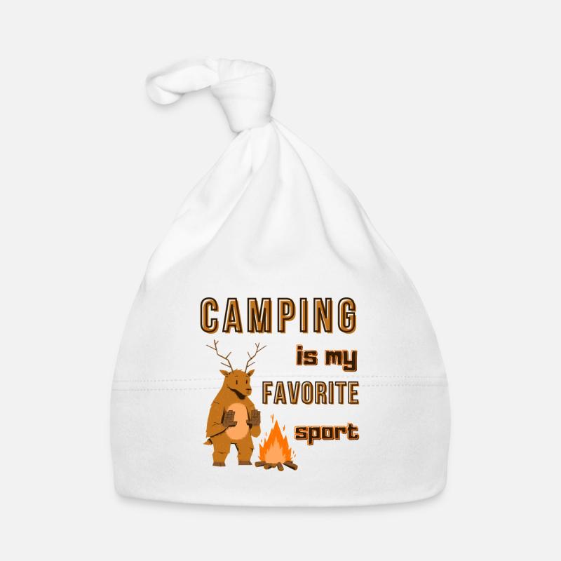 Le camping est mon camping préféré Caravan Camp vacances Bonnet bio Bébé
