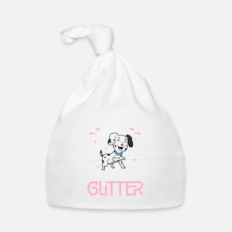 Dalmatian Glitter Organic Baby Cap