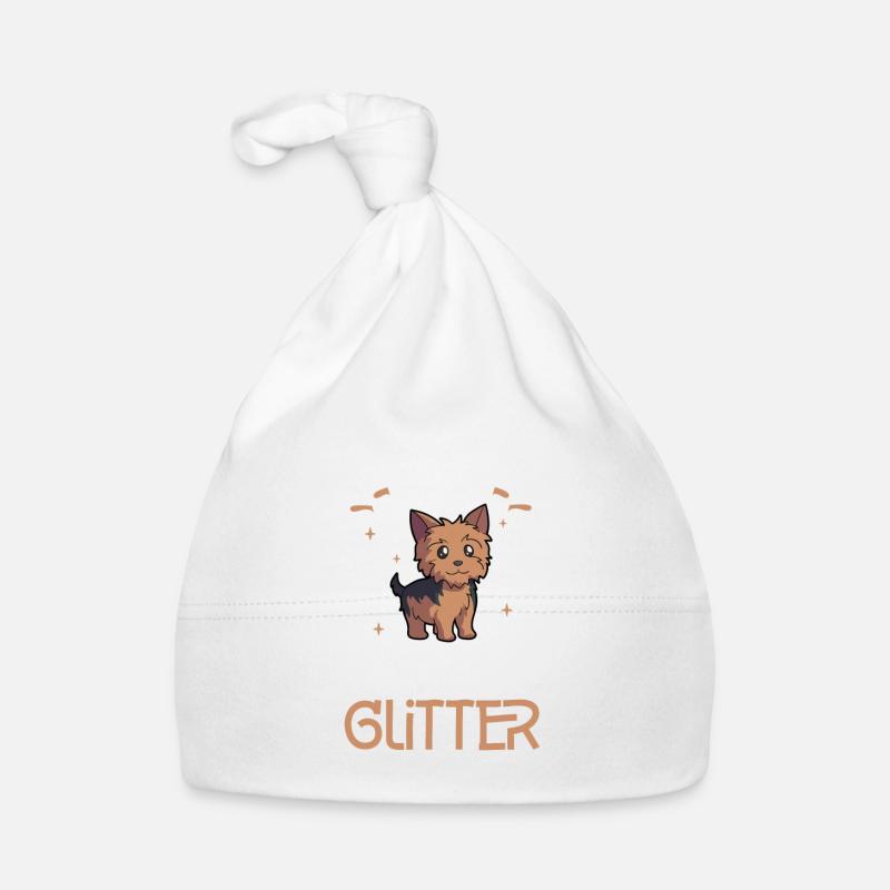 Yorkie paillettes Bonnet bio Bébé