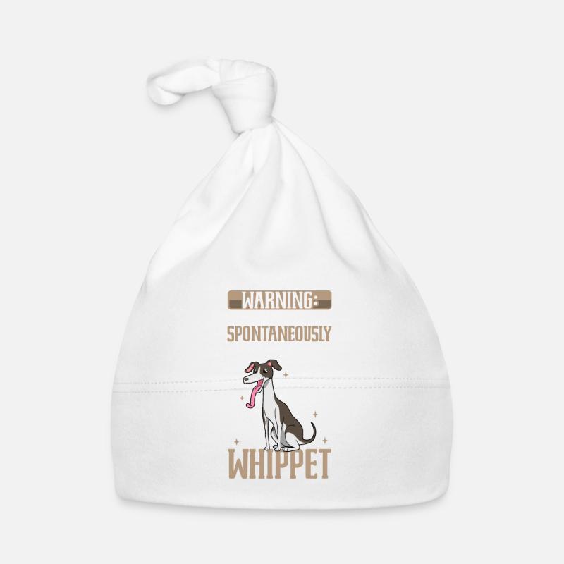 Amateur de Whippet - Bonnet bio Bébé - blanc