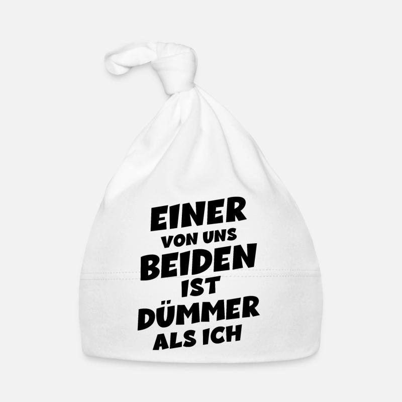 Einer von uns beiden ist dümmer als ich Baby Bio-Mütze