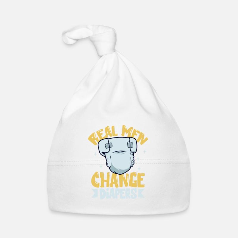Echte Männen wechseln Windeln Baby Bio-Mütze
