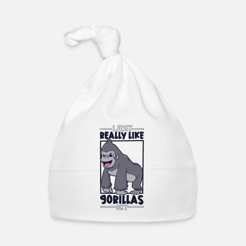 Ich liebe Gorillas - Gorilla Baby Bio-Mütze