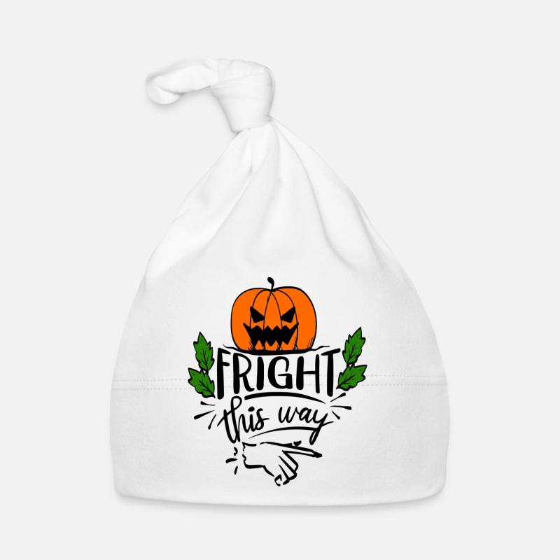 Fright this way - Halloween Organic Baby Cap