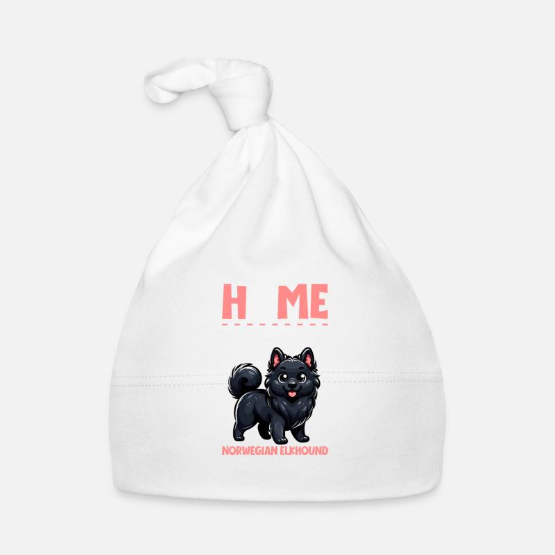 Zuhause - Norwegischer Elchhund Baby Bio-Mütze