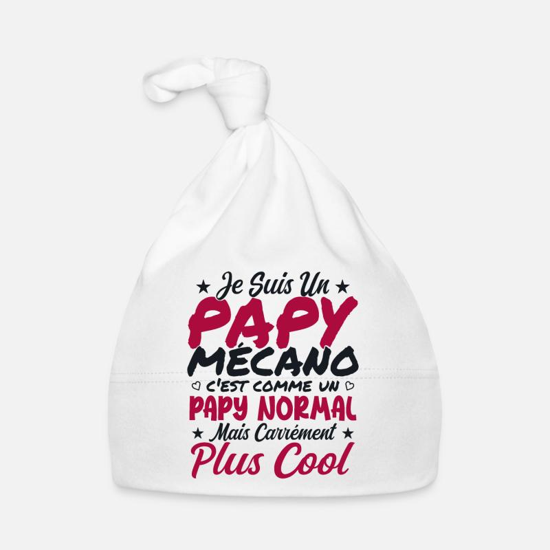Je Suis Un Papy Mécano Comme Un Papy Normal Bonnet bio Bébé