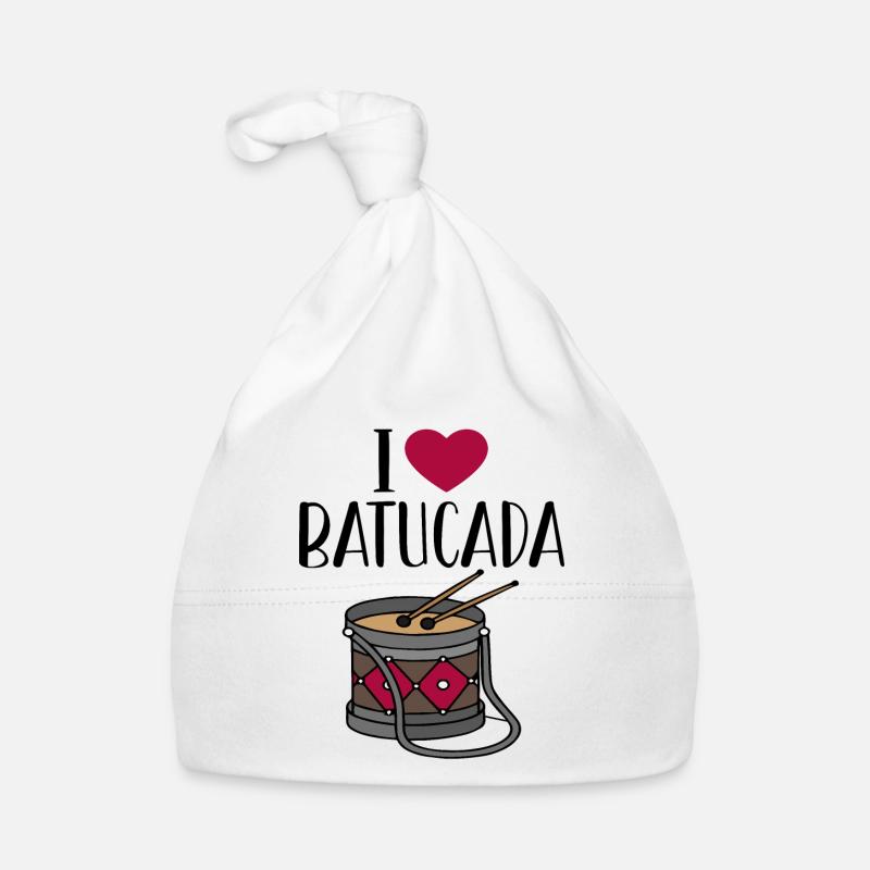 Humour tambour batucada Bonnet bio Bébé