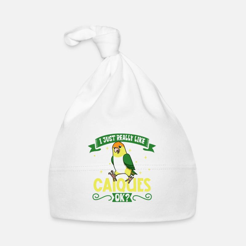J’adore mon perroquet à ventre blanc Bonnet bio Bébé