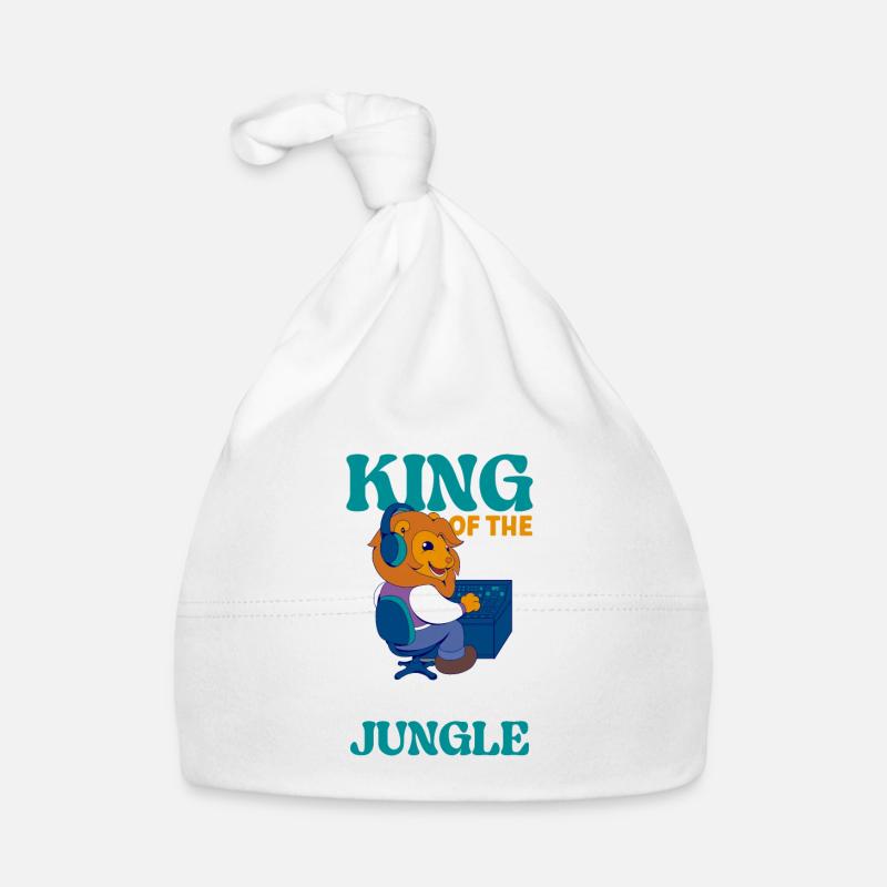 Lion at the mixing desk - sound engineering Organic Baby Cap