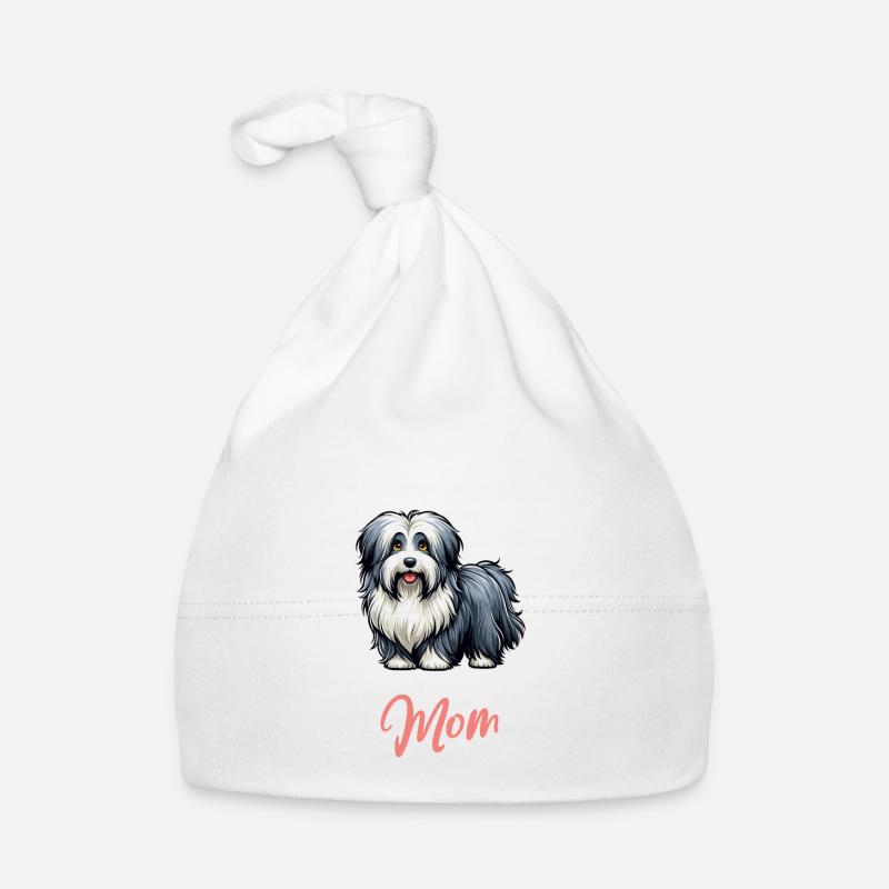 Maman Bearded Collie Bonnet bio Bébé
