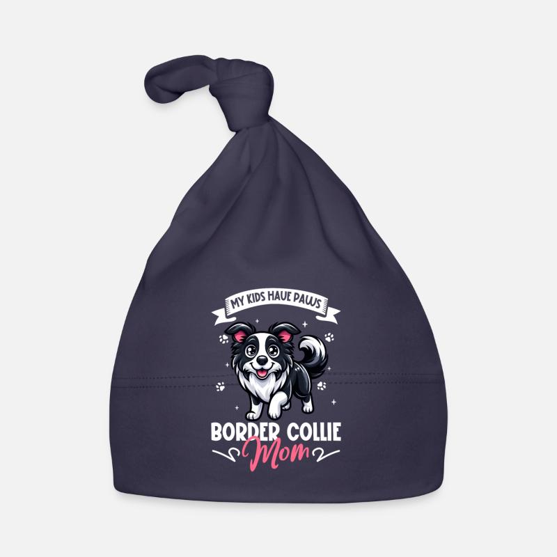 Border Collie Mama Baby Bio-Mütze