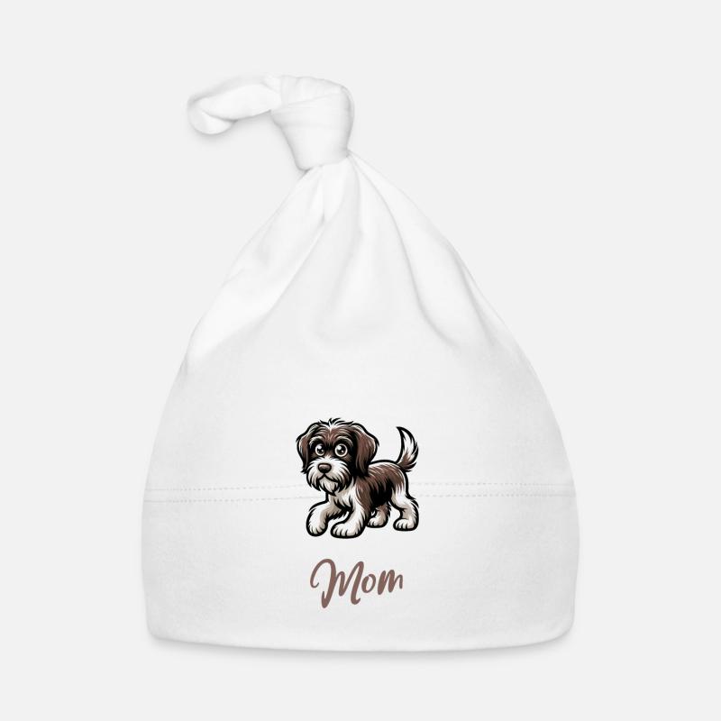 La mère de Griffon Korthal - Bonnet bio Bébé - blanc