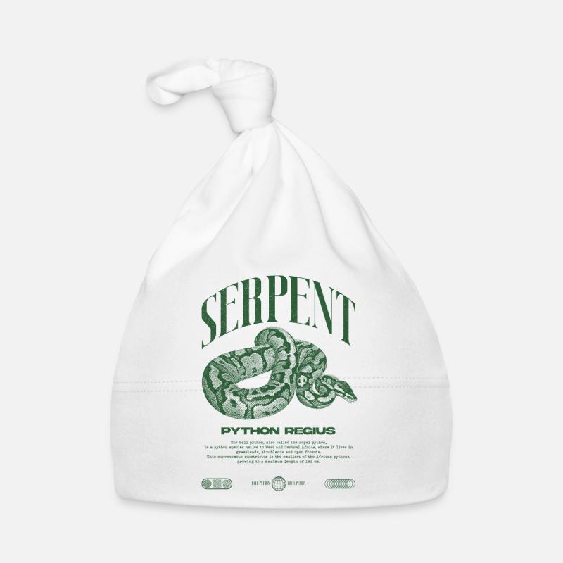 Ball Python Moderne Reptilienwärter Streetwear Baby Bio-Mütze