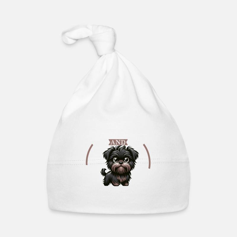 Café et Affenpinscher Bonnet bio Bébé