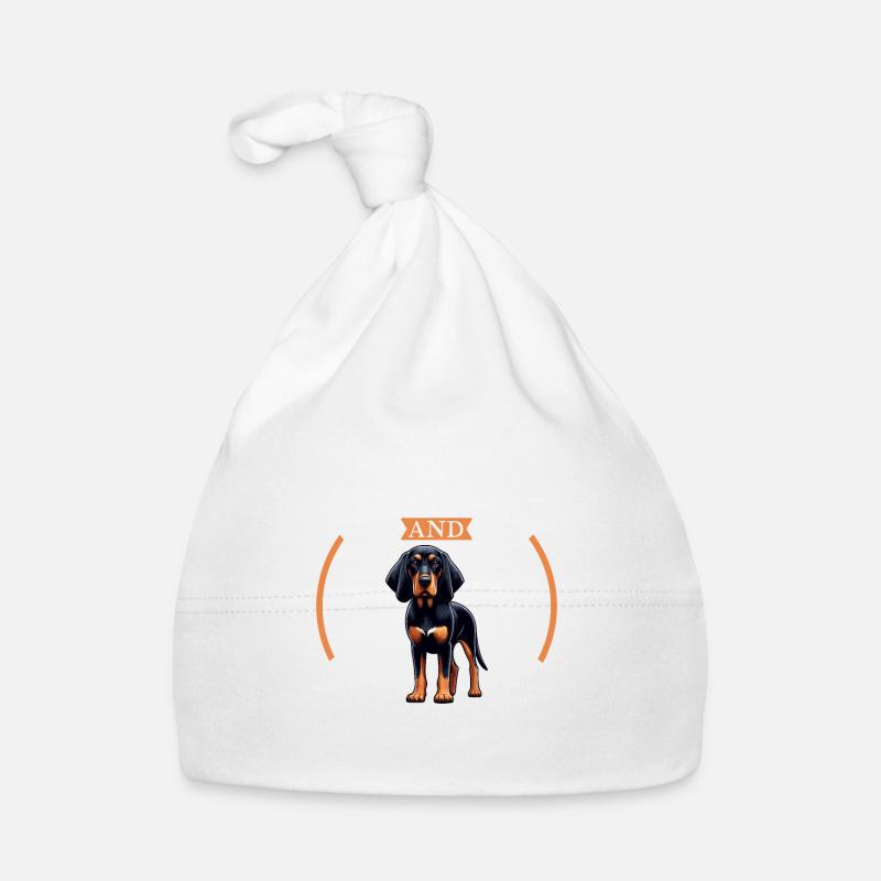 Café et Coonhound noir et feu Bonnet bio Bébé