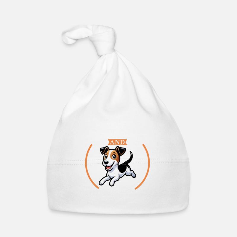 Café et fox-terrier à poil lisse Bonnet bio Bébé