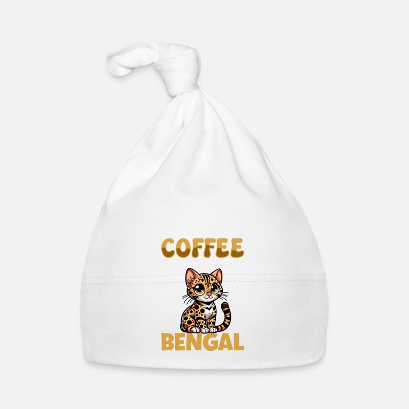 Coffee and my Bengal Organic Baby Cap