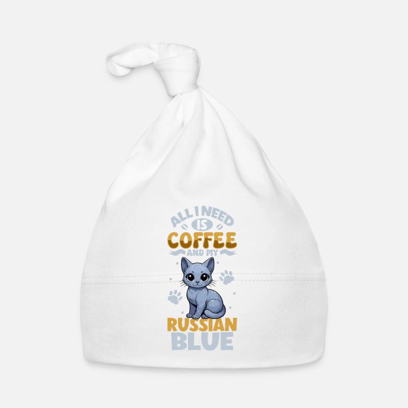 Le café et mon bleu russe Bonnet bio Bébé