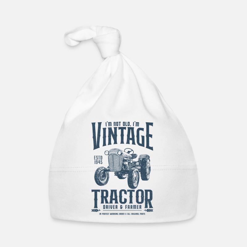 Oldtimer Traktor Bauer Geburtstag Jahrgang 1945 Baby Bio-Mütze