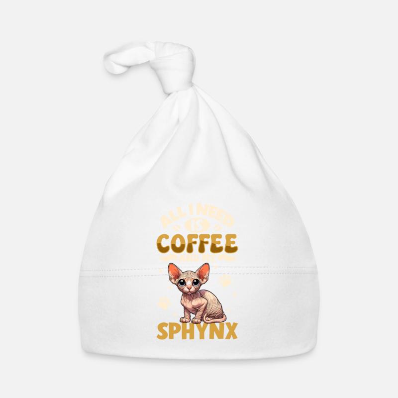 Le café et mon Sphynx Bonnet bio Bébé