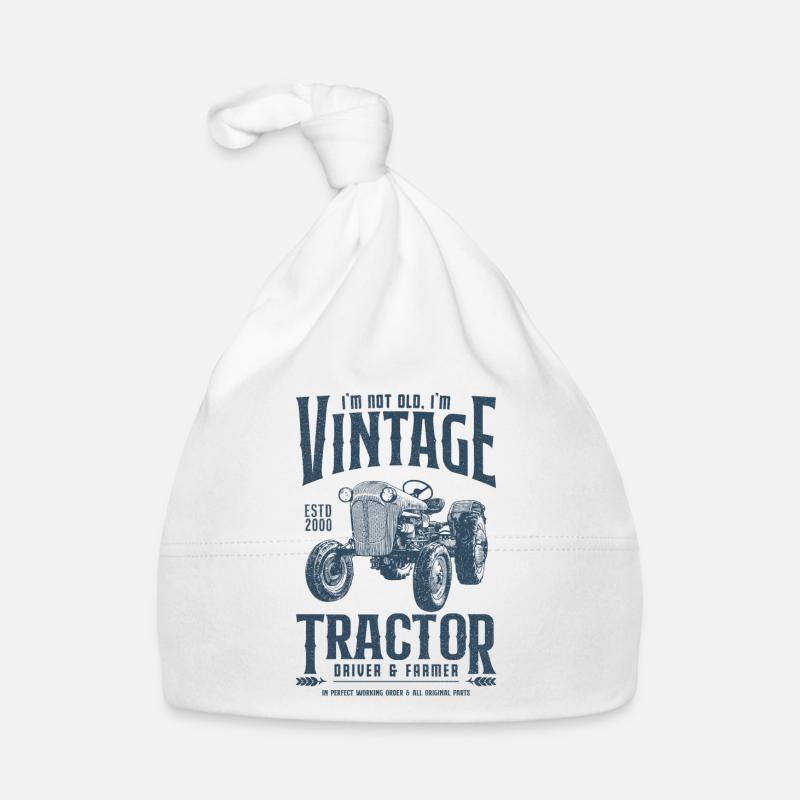 Oldtimer Traktor Bauer Geburtstag Jahrgang 2000 Baby Bio-Mütze
