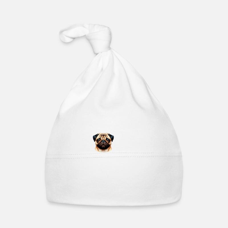Ich liebe meinen Mops Baby Bio-Mütze