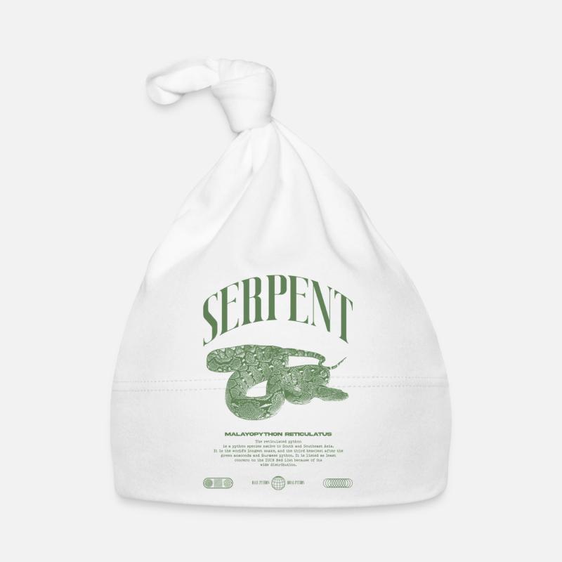 Gardien de reptiles python réticulé Streetwear Bonnet bio Bébé