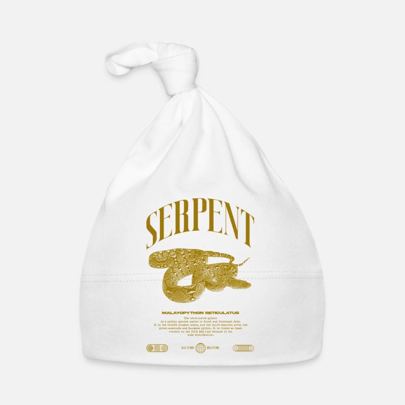 Reticulated Python Reptile Keeper Streetwear Organic Baby Cap