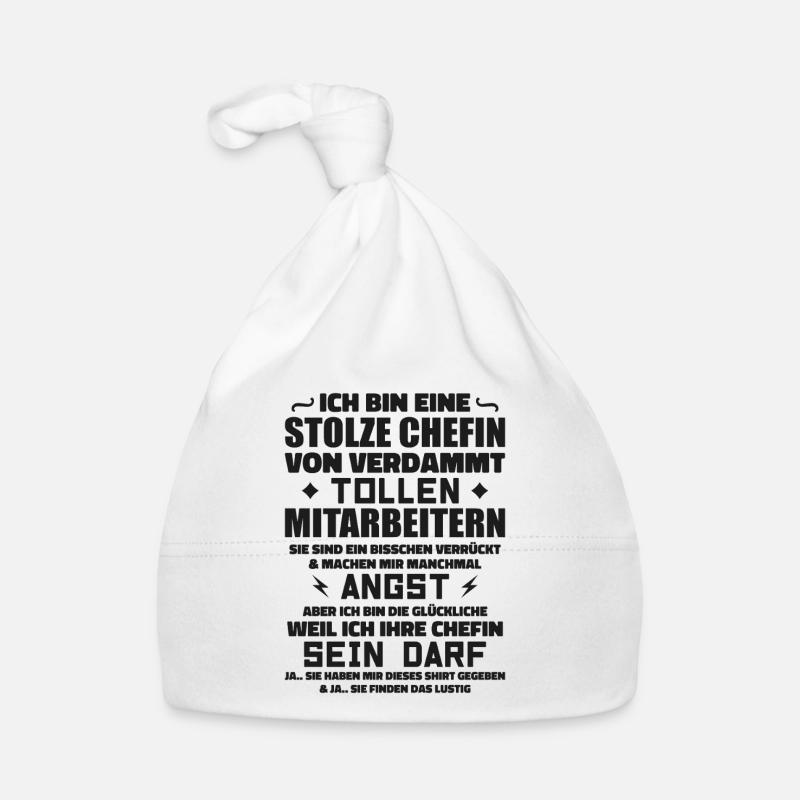 Stolze chefin von verdammt tollen mitarbeitern Baby Bio-Mütze