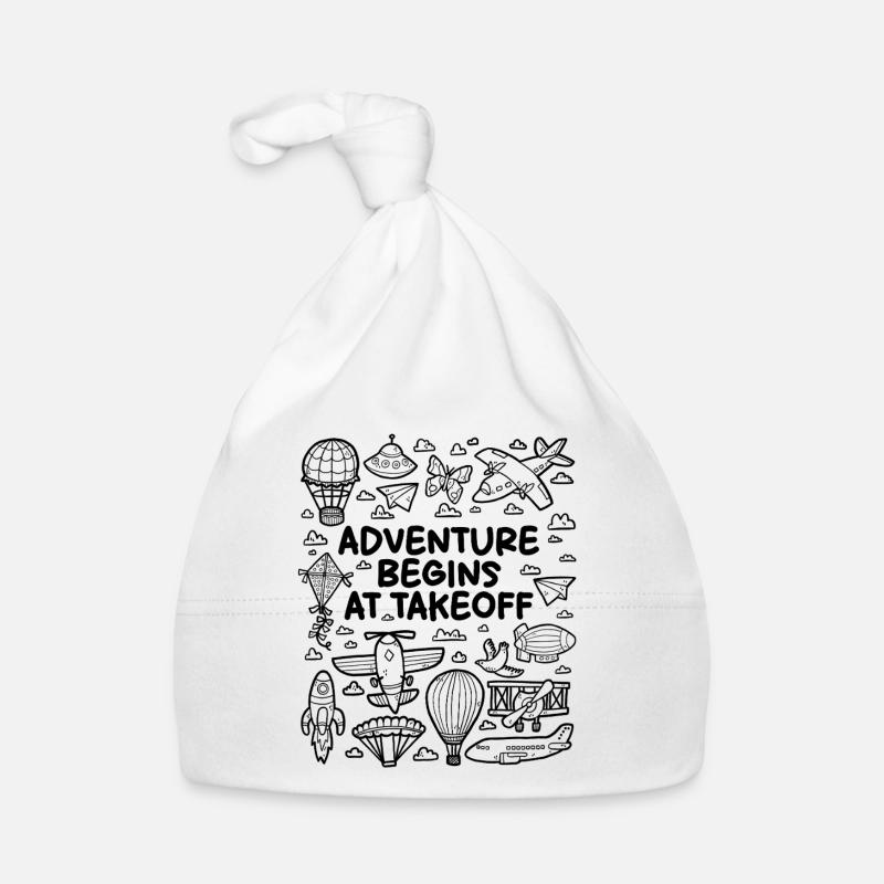Abenteuer beginnt beim Abheben – Flugzeug Liebe Baby Bio-Mütze